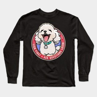 Lick First! Poodle Dog Design Long Sleeve T-Shirt